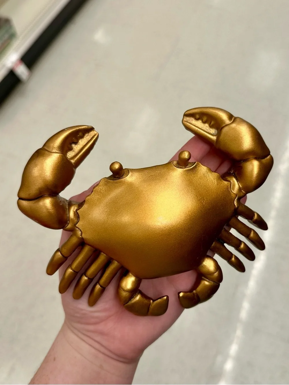 Target Bullseye Playground Summer Ocean Themed Gold Resin Crab Decoration